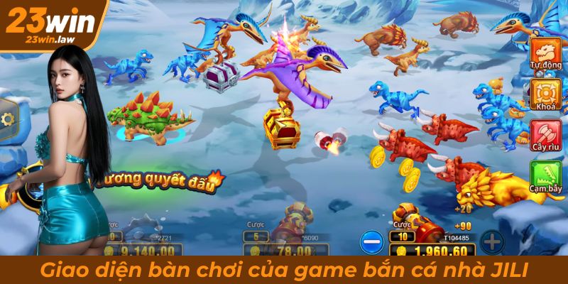 Giao diện bàn chơi của game bắn cá nhà JILI