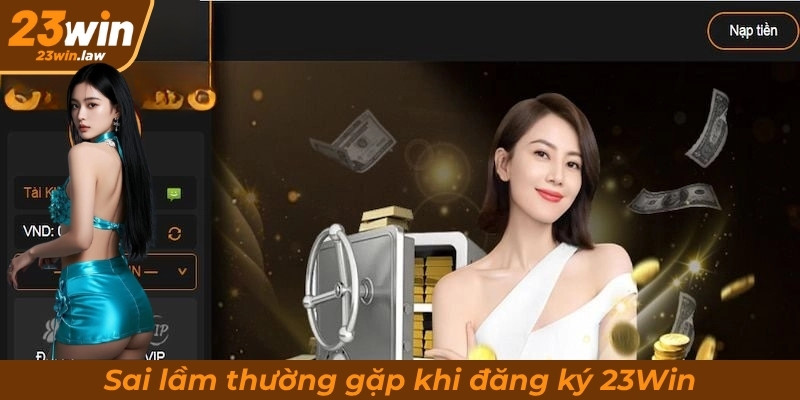 Sai lầm thường gặp khi đăng ký 23Win